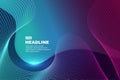 Create abstract vector backgrounds with colorful wavy lines and gradient fluid